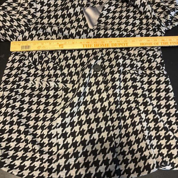 Torrid Lightweight Ponte Longline Blazer Women's Size 2X Black Gray Houndstooth - Picture 5 of 8